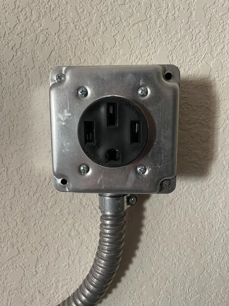 NEMA 14-50 outlet installed for Smart Home Electrical in Hendron